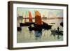 Evening Light at the Port of Camaret-Charles Cottet-Framed Giclee Print