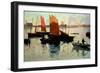 Evening Light at the Port of Camaret-Charles Cottet-Framed Giclee Print