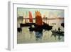 Evening Light at the Port of Camaret-Charles Cottet-Framed Giclee Print