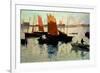 Evening Light at the Port of Camaret-Charles Cottet-Framed Giclee Print