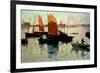 Evening Light at the Port of Camaret-Charles Cottet-Framed Giclee Print