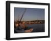 Evening Light in Supetar, with Fishing Boat in Front, Brac, Dalmatian Coast, Croatia-Joern Simensen-Framed Photographic Print