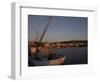 Evening Light in Supetar, with Fishing Boat in Front, Brac, Dalmatian Coast, Croatia-Joern Simensen-Framed Photographic Print