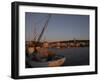 Evening Light in Supetar, with Fishing Boat in Front, Brac, Dalmatian Coast, Croatia-Joern Simensen-Framed Photographic Print