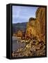 Evening Light on Basalt Cliffs-Steve Terrill-Framed Stretched Canvas