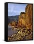 Evening Light on Basalt Cliffs-Steve Terrill-Framed Stretched Canvas