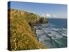 Evening Light on Carnewas Island, Beach and Rugged Coastline at Bedruthan Steps, England-Neale Clark-Stretched Canvas