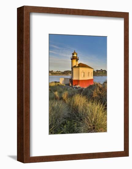 Evening light on Coquille River Lighthouse, Bullards Oregon State Park, Oregon-Darrell Gulin-Framed Photographic Print