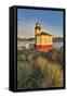 Evening light on Coquille River Lighthouse, Bullards Oregon State Park, Oregon-Darrell Gulin-Framed Stretched Canvas