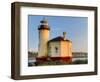 Evening light on Coquille River Lighthouse, Bullards Oregon State Park, Oregon-Darrell Gulin-Framed Photographic Print