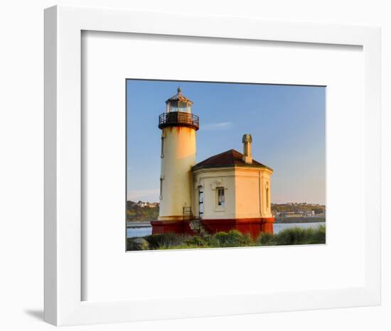 Evening light on Coquille River Lighthouse, Bullards Oregon State Park, Oregon-Darrell Gulin-Framed Photographic Print