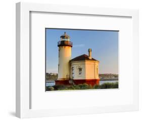 Evening light on Coquille River Lighthouse, Bullards Oregon State Park, Oregon-Darrell Gulin-Framed Photographic Print