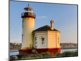 Evening light on Coquille River Lighthouse, Bullards Oregon State Park, Oregon-Darrell Gulin-Mounted Photographic Print