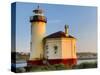 Evening light on Coquille River Lighthouse, Bullards Oregon State Park, Oregon-Darrell Gulin-Stretched Canvas