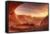 Evening light on False Kiva, Island in the Sky, Canyonlands National Park, Utah, USA-Russ Bishop-Framed Stretched Canvas