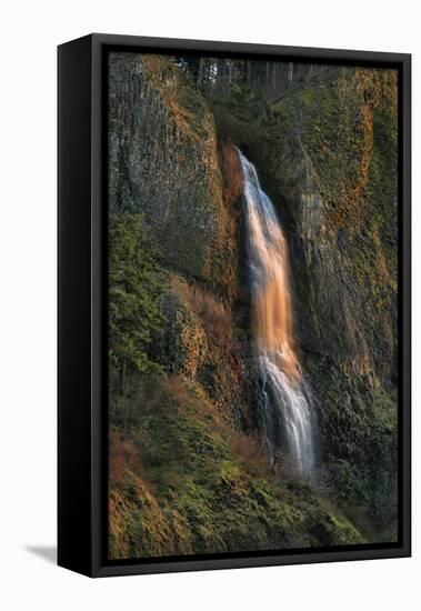 Evening Light on Mist Falls-Steve Terrill-Framed Stretched Canvas