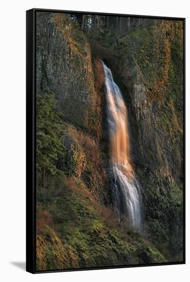 Evening Light on Mist Falls-Steve Terrill-Framed Stretched Canvas