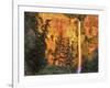 Evening Light on Multnomah Falls-Steve Terrill-Framed Photographic Print