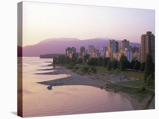 Evening Light on Sunset Beach Park in English Bay, British Columbia, Canada-Pearl Bucknell-Stretched Canvas