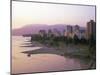 Evening Light on Sunset Beach Park in English Bay, British Columbia, Canada-Pearl Bucknell-Mounted Photographic Print