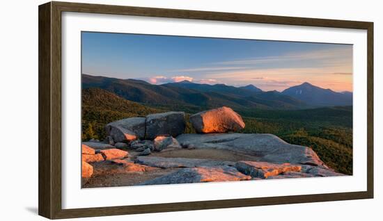 Evening Light on the Balanced Rocks on Pitchoff Mountain, Adirondack Park, New York State, USA-null-Framed Photographic Print