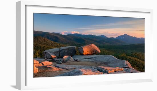 Evening Light on the Balanced Rocks on Pitchoff Mountain, Adirondack Park, New York State, USA-null-Framed Photographic Print