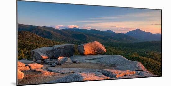 Evening Light on the Balanced Rocks on Pitchoff Mountain, Adirondack Park, New York State, USA-null-Mounted Photographic Print