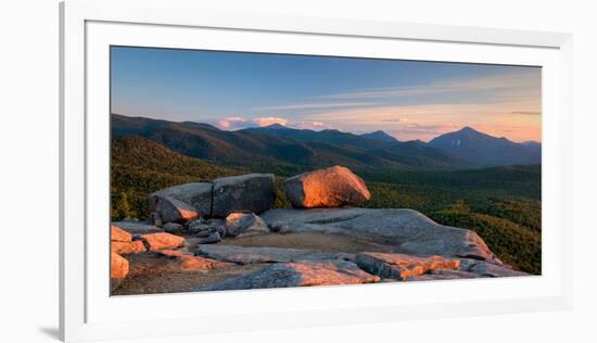 Evening Light on the Balanced Rocks on Pitchoff Mountain, Adirondack Park, New York State, USA-null-Framed Photographic Print