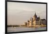 Evening Light on the Hungarian Parliament Building and Danube River, Budapest, Hungary, Europe-Ben Pipe-Framed Photographic Print