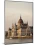 Evening Light on the Hungarian Parliament Building and Danube River, Budapest, Hungary, Europe-Ben Pipe-Mounted Photographic Print