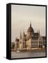 Evening Light on the Hungarian Parliament Building and Danube River, Budapest, Hungary, Europe-Ben Pipe-Framed Stretched Canvas