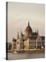 Evening Light on the Hungarian Parliament Building and Danube River, Budapest, Hungary, Europe-Ben Pipe-Stretched Canvas