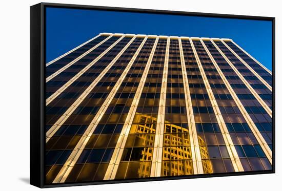 Evening Light on the Pnc Bank Building in Downtown Wilmington, Delaware.-Jon Bilous-Framed Stretched Canvas