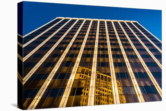 Evening Light on the Pnc Bank Building in Downtown Wilmington, Delaware.-Jon Bilous-Stretched Canvas