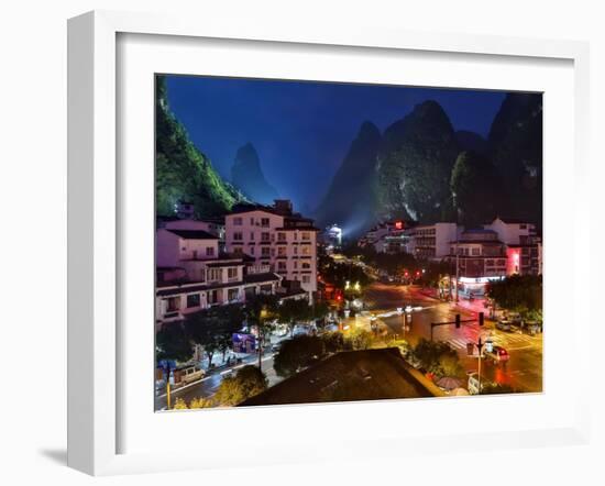 Evening Light on Yangshuo, China-Darrell Gulin-Framed Photographic Print