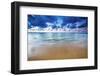 Evening light over the Pacific from Tunnels Beach, Kauai, Hawaii, USA.-Russ Bishop-Framed Photographic Print