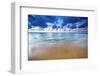 Evening light over the Pacific from Tunnels Beach, Kauai, Hawaii, USA.-Russ Bishop-Framed Photographic Print