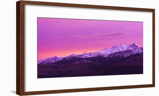 Evening light over the Sierra crest above Bridgeport, California, USA-Russ Bishop-Framed Photographic Print