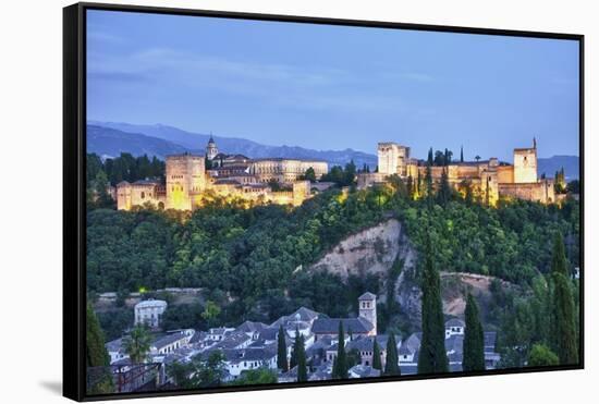 Evening Lights from the Alhambra Palace-Terry Eggers-Framed Stretched Canvas