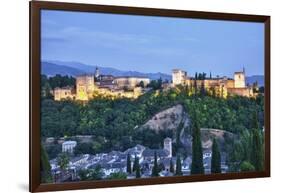 Evening Lights from the Alhambra Palace-Terry Eggers-Framed Photographic Print