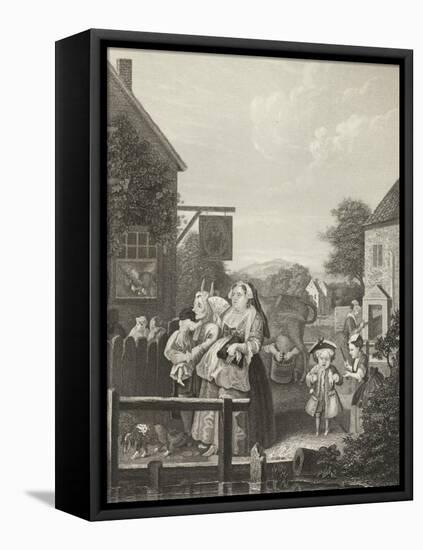 Evening - London --William Hogarth-Framed Stretched Canvas