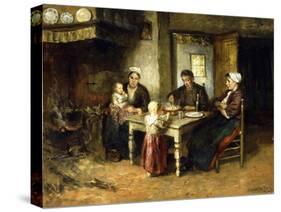 Evening Meal-Bernard de Hoog-Stretched Canvas