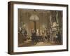 Evening Meeting, Netherlands, Mid 18th Century-Nico Steffelaar-Framed Giclee Print