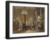 Evening Meeting, Netherlands, Mid 18th Century-Nico Steffelaar-Framed Giclee Print