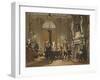 Evening Meeting, Netherlands, Mid 18th Century-Nico Steffelaar-Framed Giclee Print