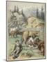 Evening Milking Near the Chalets-null-Mounted Giclee Print