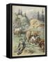 Evening Milking Near the Chalets-null-Framed Stretched Canvas