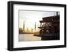 Evening Mood at Hamburg Harbour, Hamburg, Germany, Europe-Axel Schmies-Framed Photographic Print