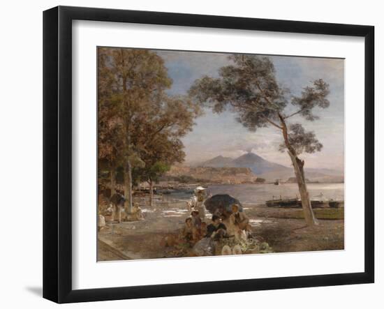 Evening Mood at the Bay of Naples, 1888-Oswald Achenbach-Framed Giclee Print