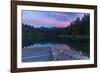 Evening Mood in the Crestasee at Flims-Armin Mathis-Framed Photographic Print